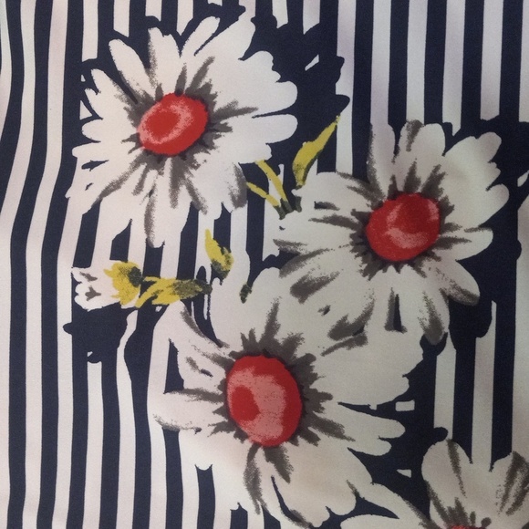 RN Studio By Ronni Nicole Navy and White Floral Striped Sleeveless Midi Dress - Picture 9 of 13